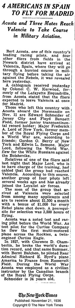 The New York TImes, November 21, 1936 (Source: NYT)