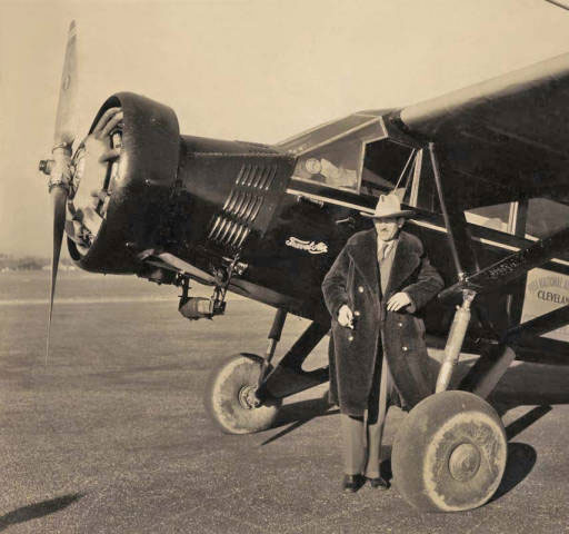 E.W. "Pop" Cleveland With Travel Air NC9965, Ca. 1931 (Source: Site Visitor)
