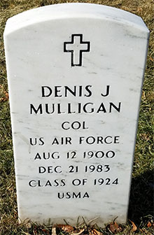 Denis J. Mulligan Grave Marker (Source: findagrave.com) 