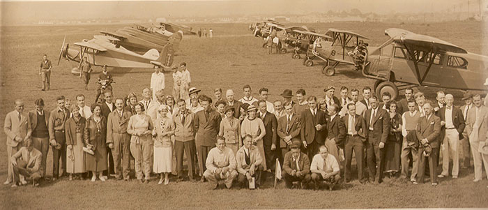 Group Photograph, Roosevelt Field (1934?) (Source: Rappaport Family) 