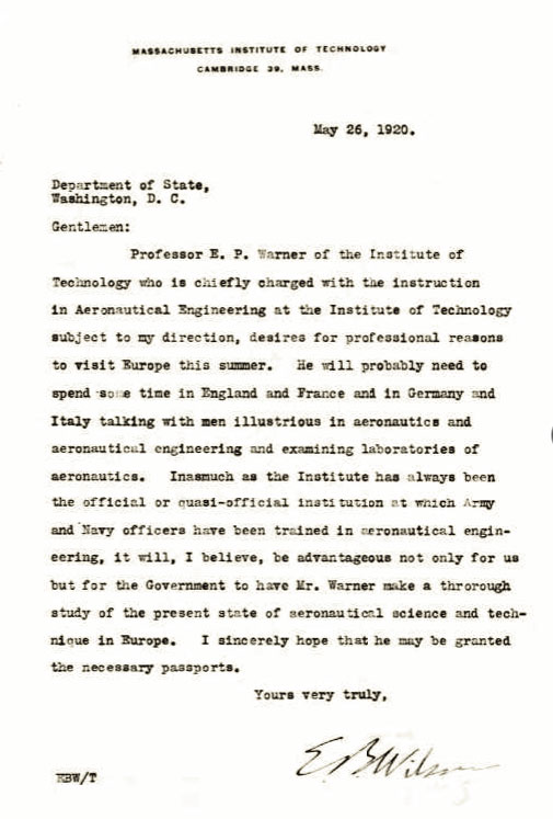 MIT Letter, May 26, 1920 (Source: ancestry.com) 